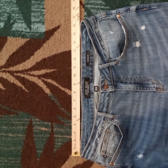 Judy Blue High Waist Skinny Lemon Patch Denium Womens 16w - Picture 9 of 13